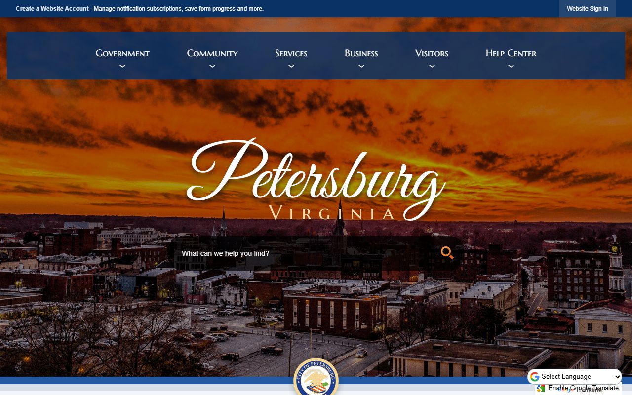 Petersburg Virginia city public records portal