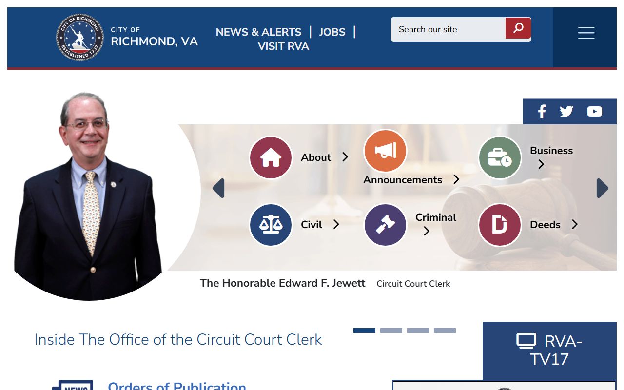 City of Richmond Virginia circuit court clerk public records