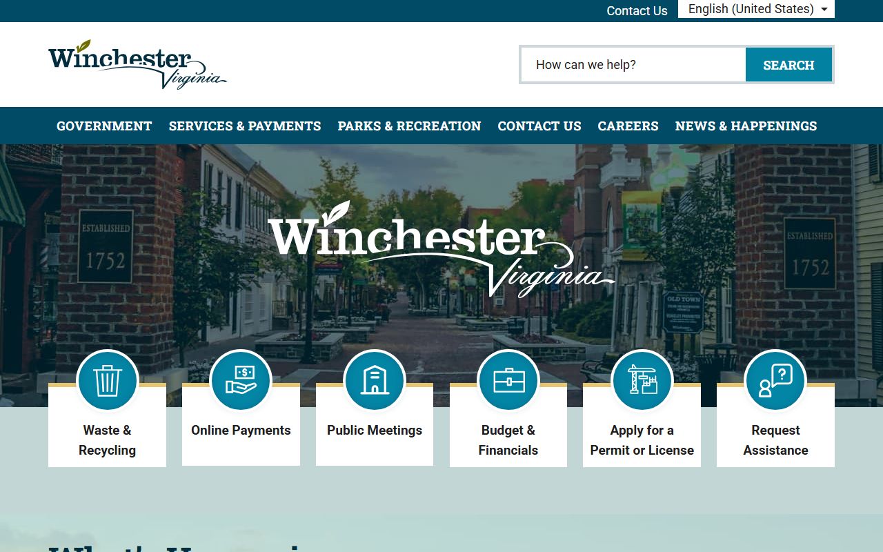 Winchester Virginia city government public records portal