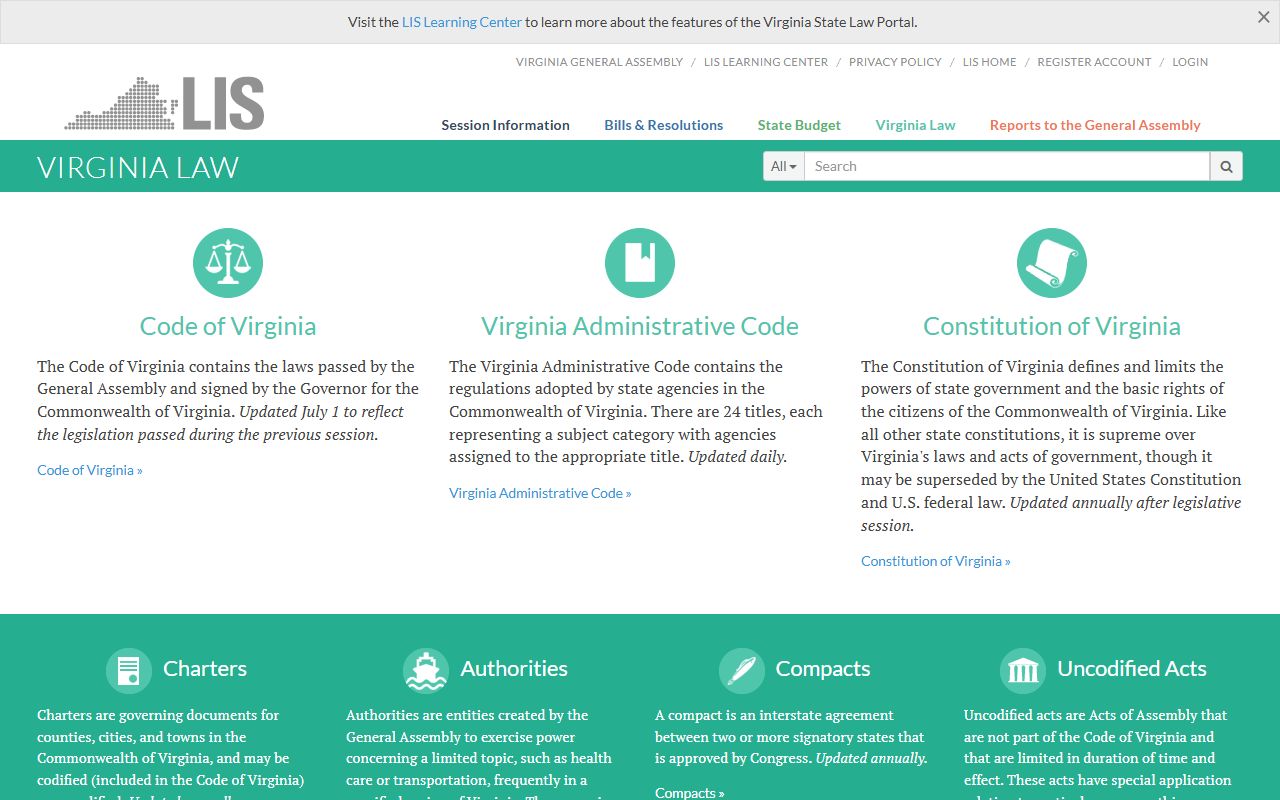 Virginia public records - Code of Virginia law portal